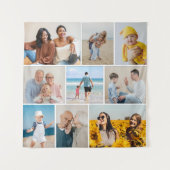 自分だけの9枚の写真コラージュを作成 タペストリー (正面)