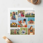 自分だけの9枚の写真コラージュを作成 ノートカード (正面/裏面インサイチュ)