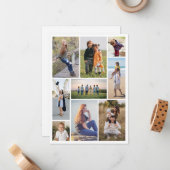 自分だけの9枚の写真コラージュを作成 ノートカード (正面/裏面インサイチュ)