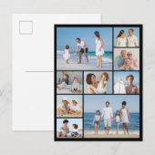 自分だけの9枚の写真コラージュを作成 ポストカード (正面/裏面)