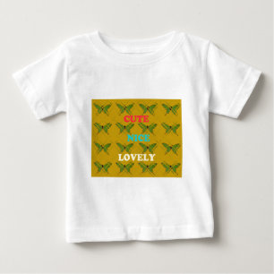 自分だけの かわいい ステキな ヴィンテージ バタフライ を 作ろう ベビーTシャツ