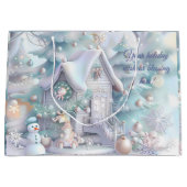 自分だけの パステルクリスマス おもちゃ屋を作ろう ラージペーパーバッグ (正面)