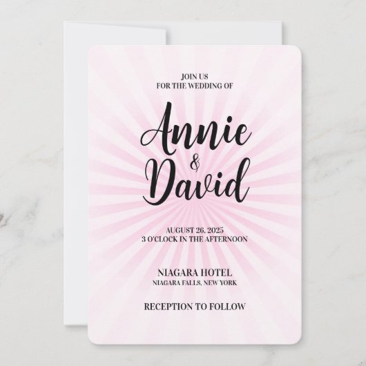 自分だけの パステル レトロ スターバーストを作成 招待状 (正面)