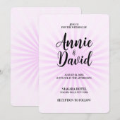 自分だけの パステル レトロ スターバースト 招待状 (正面/裏面)