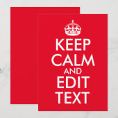 自分だけの「Keep Calm」風デザインを作成してテキストを編集 ノートカード (正面/裏面)