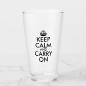 自分だけの「Keep Calm and Carry On」を作成 タンブラーグラス (正面)
