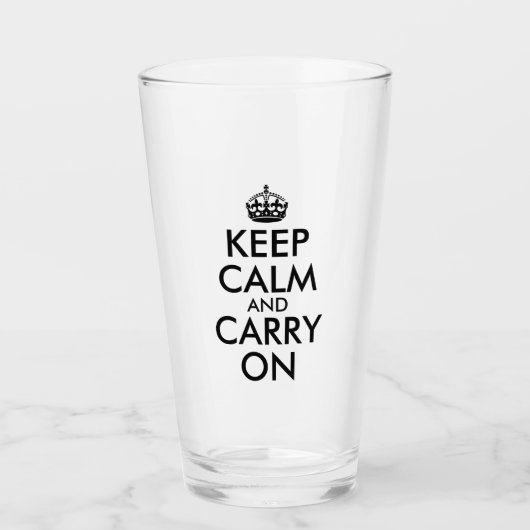 自分だけの「Keep Calm and Carry On」を作成 タンブラーグラス (正面)