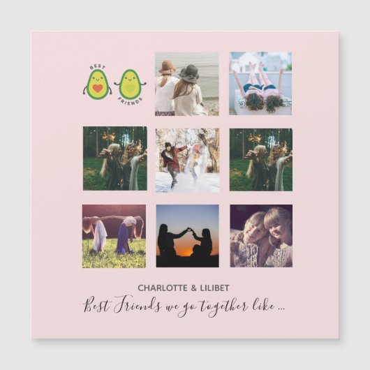 自分だけのBFFフォトコラージュギフト - ヴィーガン アボカド (正面)