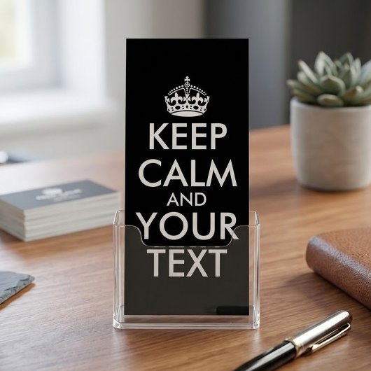 自分だけのKeep Calm and Carry On - オリジナルグッズを作ろう ラックカード