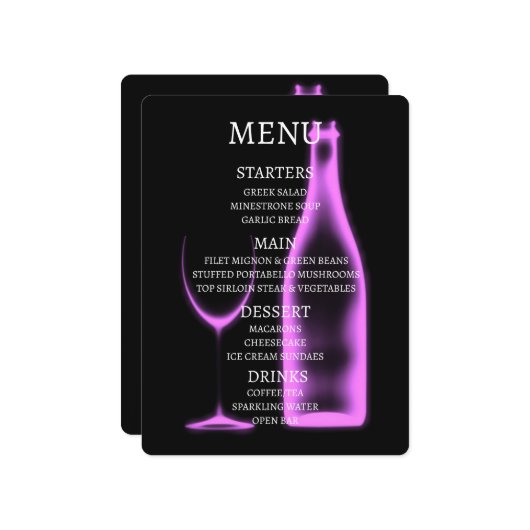 自分だけのX線ワイングラス＆ボトルを作成 メニュー (正面/裏面インサイチュ)