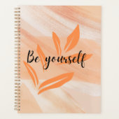 自分でいなさい、オレンジの柄 プランナー手帳 (正面)