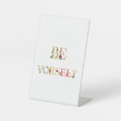 自分でいなさい 台座サイン (正面)