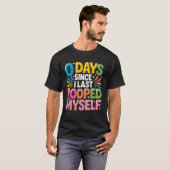 「自分でおならが出てから0日目」 - Tシャツ (正面フル)
