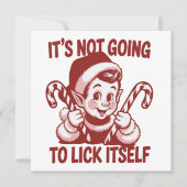 自分でなめてなんかないぞ、意地悪なクリスマス シーズンカード (正面)