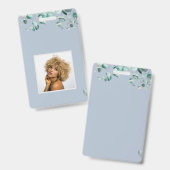 自分でほこりっぽいブルーユーカリのを作葉成 バッジ (表裏)