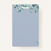 自分でほこりっぽいブルーユーカリのを作葉成 バッジ (裏面)