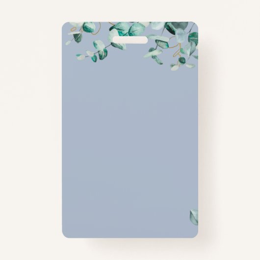 自分でほこりっぽいブルーユーカリのを作葉成 バッジ (裏面)