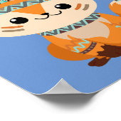 「自分でやってくれ！」 インディアンキツネ、青、またはメッセージ ポスター (角)