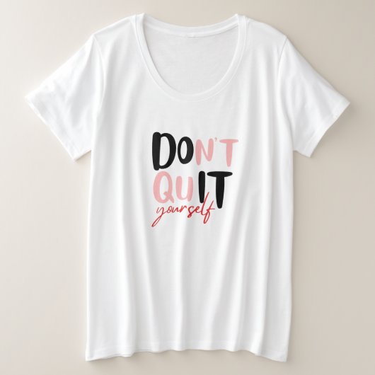 自分でやる プラスサイズTシャツ (デザイン正面)