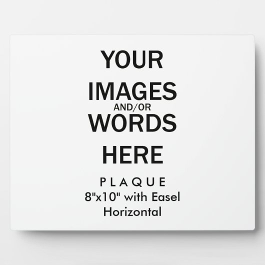 自分でやれ – イーゼルで8x10を飾る フォトプラーク (正面)