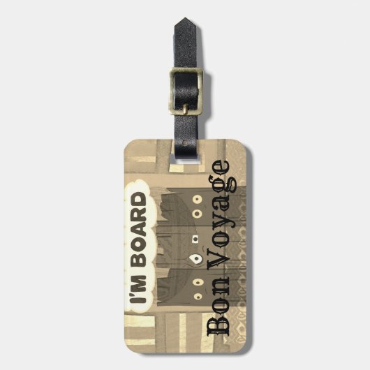 自分でインスピレーション旅行を作おもしろい成する ラゲッジタグ (正面縦)