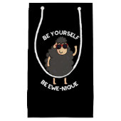 自分でエウェニケおもしろいシープンダークBG スモールペーパーバッグ (正面)