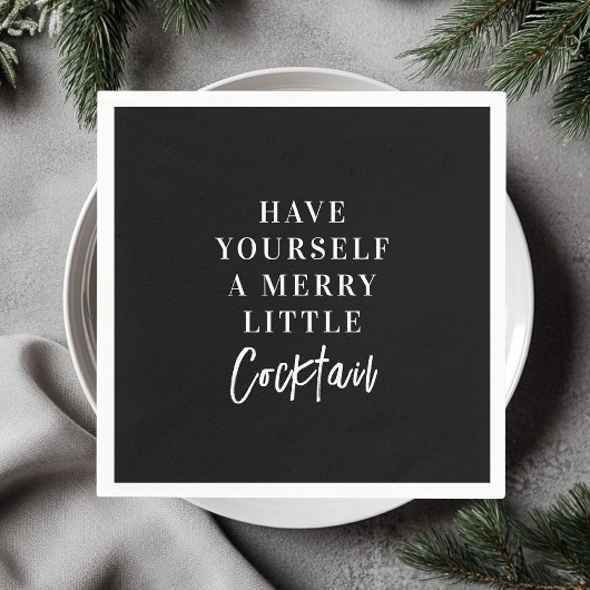 自分でカクテルメリーブラックパーティーを飲む スタンダードカクテルナプキン