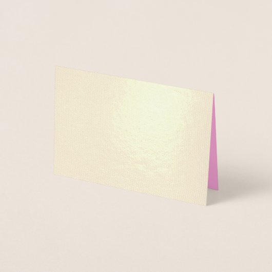 自分でカスタマイズできる淡いマジェンタ 箔カード (正面)