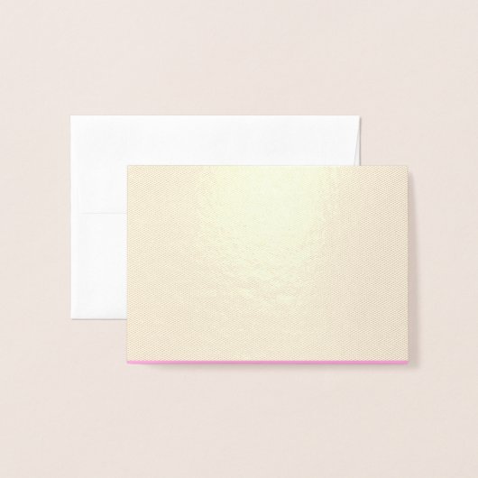 自分でカスタマイズできる淡いマジェンタ 箔カード (封筒付き正面)