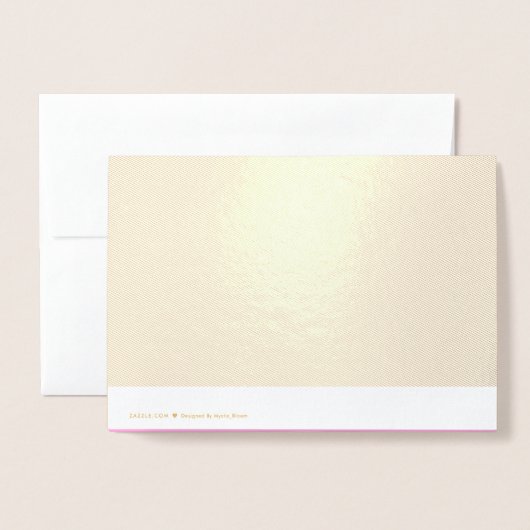 自分でカスタマイズできる淡いマジェンタ 箔カード (裏面封筒付き)