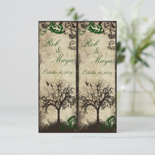 自分でカットするウェディングギフトのしおり (スタンド正面)