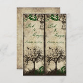 自分でカットするウェディングギフトのしおり (正面/裏面)