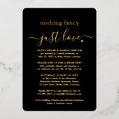 自分でカラー おしゃれじゃない 1枚の写真 シンプルな結婚式 箔招待状 (正面)