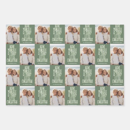 自分でクリスマスの楽しい写真を撮お洒落る ラッピングペーパーシート (正面3)