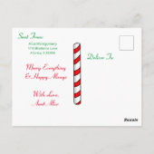 自分でクリスマスメリーを少しパーソナライズする ポストカード (裏面)