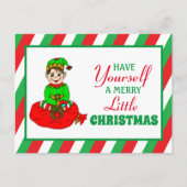 自分でクリスマスメリーを少しパーソナライズする ポストカード (正面)