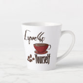 自分でコーヒーを飲表現み込む カフェラテマグ (右)