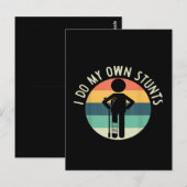 自分でスタントやってます ポストカード (正面/裏面)