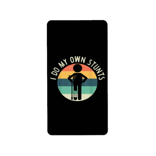 自分でスタントやってます ラベル (正面)