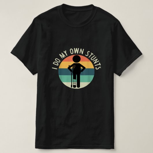 自分でスタントをする Tシャツ (デザイン正面)