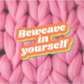 自分でステッカーを編み込む シール (正面)