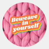 自分でステッカーを編み込む ラウンドシール (正面)