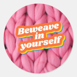 自分でステッカーを編み込む ラウンドシール