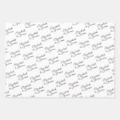 自分でタイポグラフィ パーソナライズされた ラッピングペーパーシート (正面2)