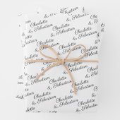 自分でタイポグラフィ パーソナライズされた ラッピングペーパーシート (インサイチュ)