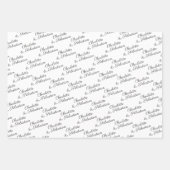 自分でタイポグラフィ パーソナライズされた ラッピングペーパーシート (正面)