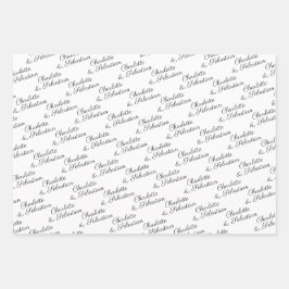 自分でタイポグラフィ パーソナライズされた ラッピングペーパーシート