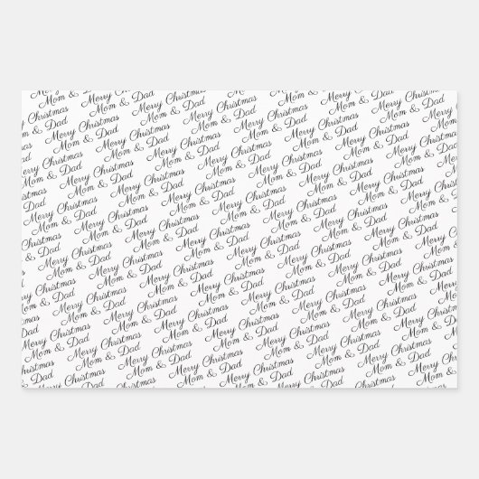 自分でタイポグラフィ パーソナライズされた ラッピングペーパーシート (正面3)