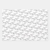 自分でタイポグラフィ パーソナライズされた ラッピングペーパーシート (正面2)