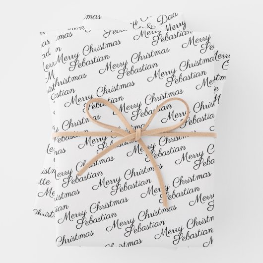 自分でタイポグラフィ パーソナライズされた ラッピングペーパーシート (インサイチュ)